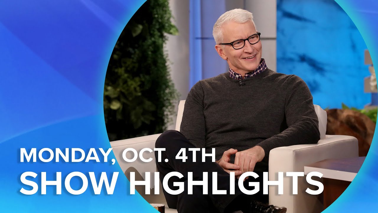 Ellen With Anderson Cooper And ‘agt’ Aerialist Aidan Bryant! : Highlights From Monday October 4