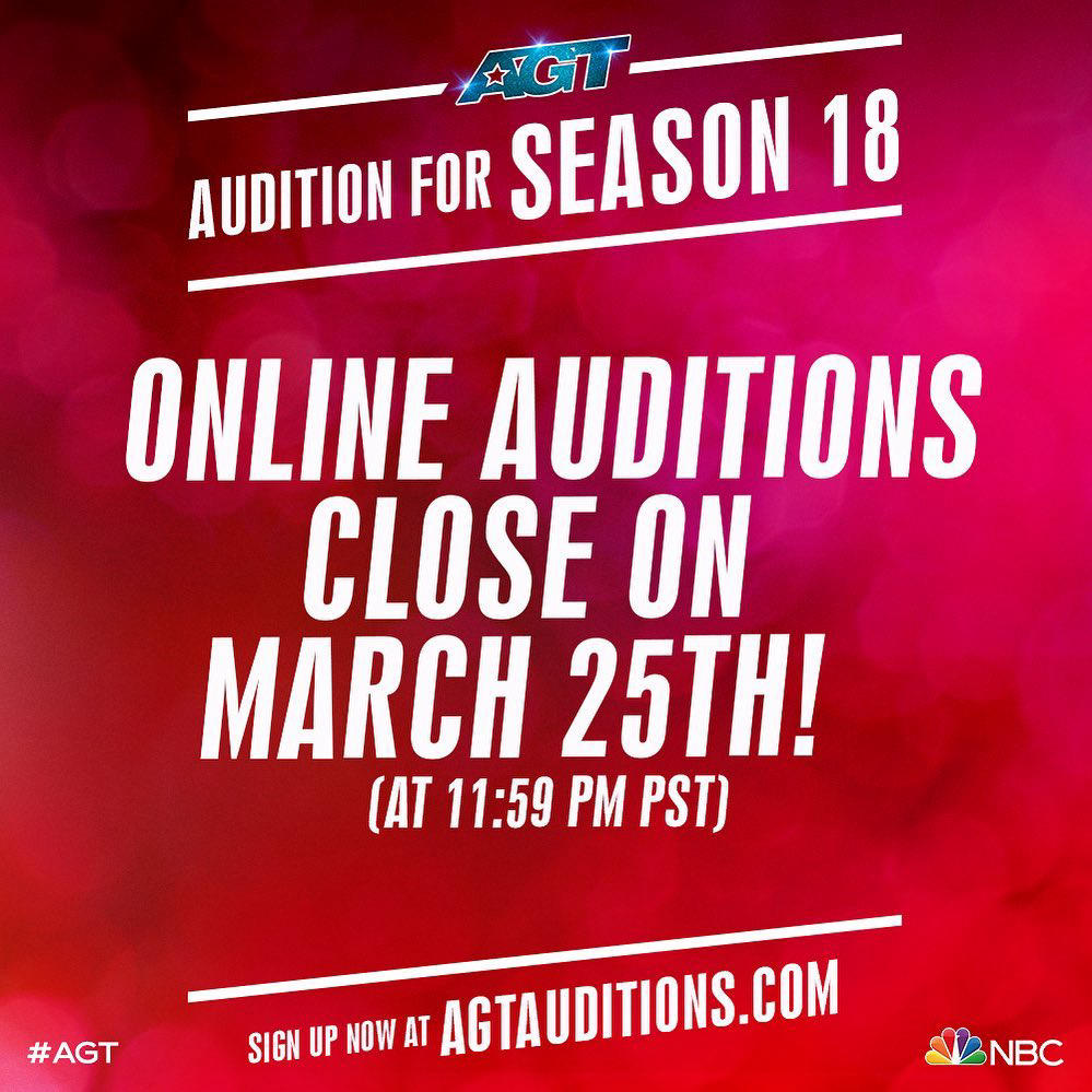 image  1 It’s your final chance to audition for this season of #AGT